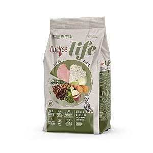 Quatree Life para Cães Adultos de Raças Médias e Grandes Sabor Frango e Arroz