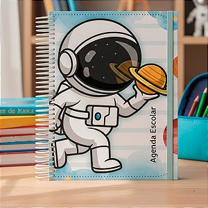 Agenda Escolar Personalizada Astronauta Azul