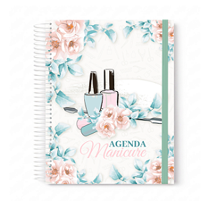 Agenda Personalizada Profissões Manicure Esmalte Verde e Rosa