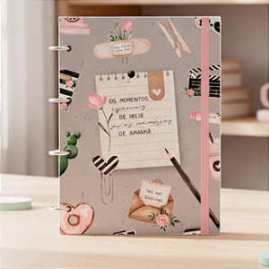 Caderno Argolado Personalizado Momentos 100 Fls