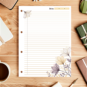 Refil de Fichário Padrão Tilibra 96Fls Floral