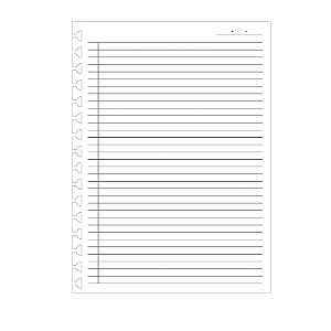 Refil de Caderno Reposicionável Miolo Pautado 96Fls