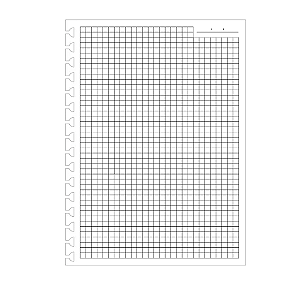 Refil de Caderno Reposicionável Miolo Quadriculado 96Fls