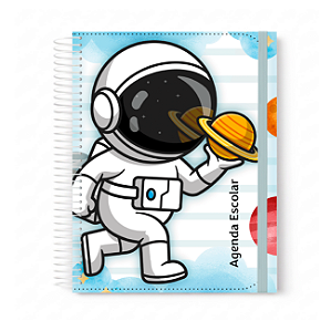 Agenda Escolar Personalizada Astronauta Azul