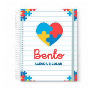 Agenda Escolar Personalizada Coração Autista