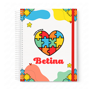 Agenda Escolar Personalizada Quebra Cabeça Autista
