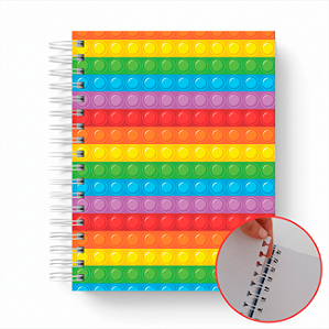 Caderno Folhas Reposicionável Miolo Pautadao Pop It