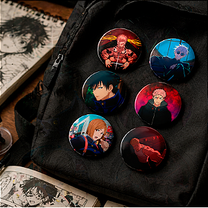 Botton Colecionável Tipo Alfinete Personagens Jujutsu Kaisen