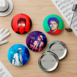Botton Colecionável Tipo Alfinete Cantor Michael Jackson