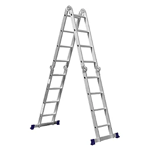 ESCADA MULTIFUNCIONAL COM PLATAFORMA 4X4 16 DEGRAUS MOR