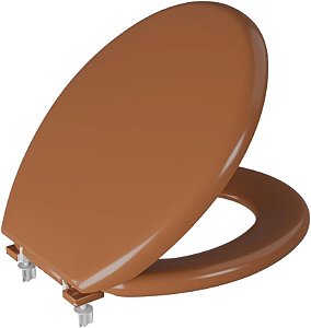 ASSENTO SANITÁRIO OVAL ALMOFADADO ASTRA CARAMELO