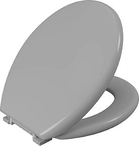 ASSENTO SANITÁRIO OVAL ALMOFADADO ASTRA CINZA 2