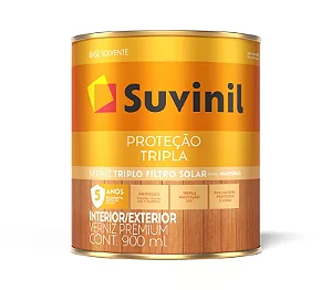 SUVINIL VERNIZ TRIPLA PROTEÇÃO BASE SOLVENTE FOSCO 0,9L NATURAL