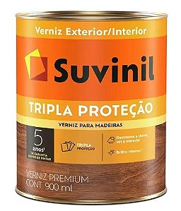 SUVINIL VERNIZ TRIPLA PROTEÇÃO BASE SOLVENTE BRILHANTE 0,9L MOGNO