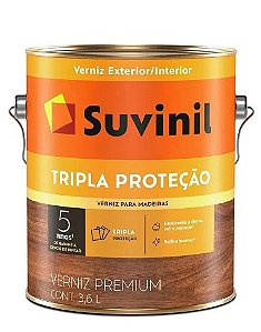 SUVINIL VERNIZ TRIPLA PROTEÇÃO BASE SOLVENTE BRILHANTE 3,6L IMBUIA