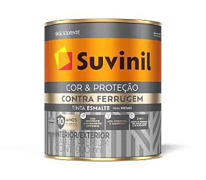 SUVINIL ESMALTE COR E PROTEÇÃO CONTRA FERRUGEM ACETINADO 0,9L BRANCO
