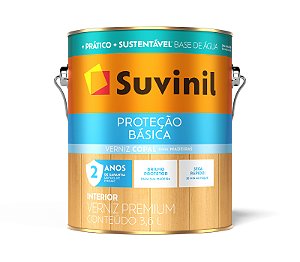 SUVINIL VERNIZ BASE ÁGUA PROTEÇÃO BÁSICA BRILHANTE 3,6L TRANSPARENTE
