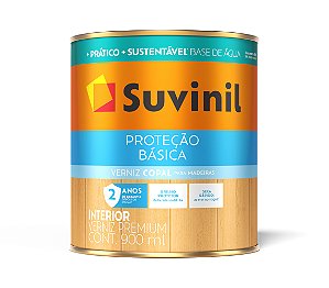 SUVINIL VERNIZ BASE ÁGUA PROTEÇÃO BÁSICA BRILHANTE 0,9L TRANSPARENTE