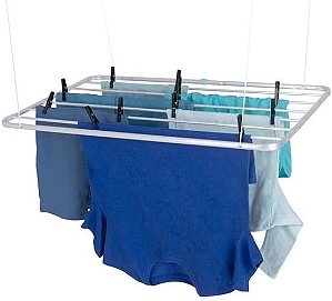 VARAL DE TETO ALUMÍNIO 56CM X 90CM MOR