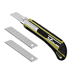 ESTILETE EMBORRACHADO PROFISSIONAL 18MM ATLAS