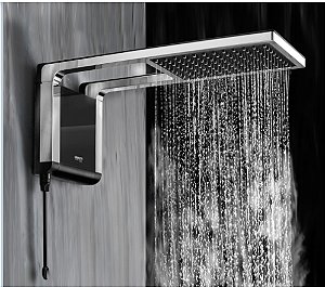 DUCHA ACQUA STORM ULTRA BLACK / CROMADO 127V 5500W LORENZETTI