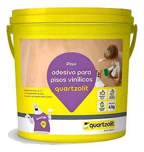 ADESIVO PARA PISOS VINÍLICOS BRANCO 4 KG QUARTZOLIT