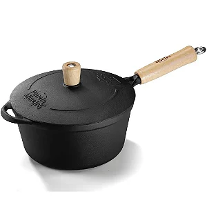 CACAROLA CABO MADEIRA TAMPA FERRO EMILLY 3L 17X22CM