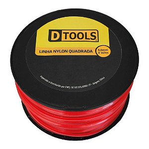 LINHA NYLON 2,65MM QUADRADA DTOOLS