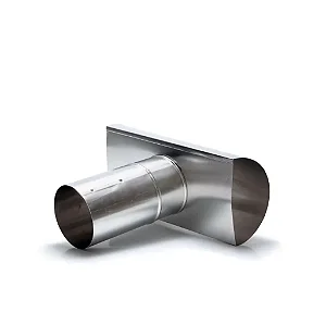 TEE VENTILANTE PARA CHAMINÉ DE AQUECEDOR A GÁS 200MM X 80MM ALUMÍNIO