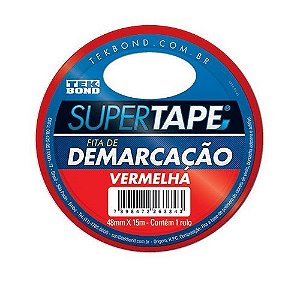 FITA DEMARCAÇAO ADESIVADA VERMELHA 48MM X 14M