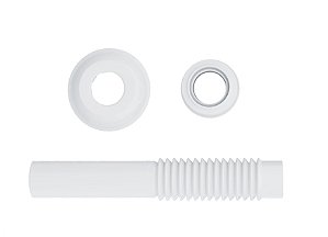 TUBO LIGACAO AJUSTAVEL 260MM BRANCO BLUKIT