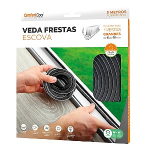 VEDA FRESTAS ESCOVA 10X7MM CNZ 5M COMFORTDOOR