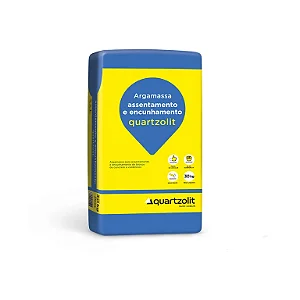 ARGAMASSA PARA ASSENTAMENTO E ENCUNHAMENTO 30KG - QUARTZOLIT
