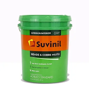 SUVINIL ACRÍLICA STANDARD FOSCO RENDE E COBRE MUITO 20L BRANCO NEVE