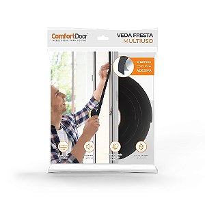 VEDA FRESTAS MULTIUSO PRETO 11  4MM 10M COMFORTDOOR