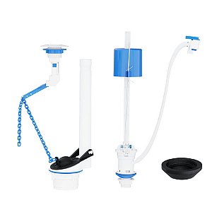 KIT COMPLETO UNIVERSAL PARA CAIXA ACOPLADA COM ACIONAMENTO SUPERIOR NEO BLUKIT