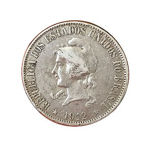 Moeda Antiga do Brasil 2000 Réis 1912