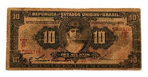 Cédula Antiga do Brasil 10 Mil Réis 1926