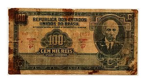 Cédula Antiga do Brasil 100 Mil Réis 1936