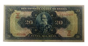 Cédula Antiga do Brasil 20 Mil Réis 1942