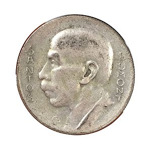 Moeda Antiga do Brasil 5000 Réis 1936 - Santos Dumont