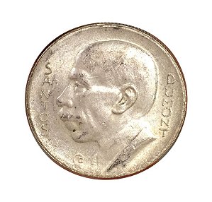 Moeda Antiga do Brasil 5000 Réis 1936 - Santos Dumont