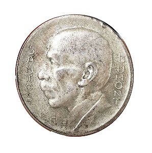 Moeda Antiga do Brasil 5000 Réis 1937 - Santos Dumont