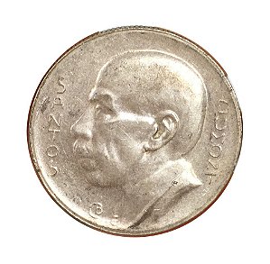 Moeda Antiga do Brasil 5000 Réis 1938 - Santos Dumont