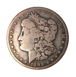 Moeda Antiga dos Estados Unidos 1 Dollar 1899 O - Morgan Dollar