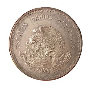 Moeda Antiga do México 5 Pesos 1947