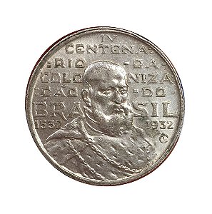 Moeda Antiga do Brasil 2000 Réis 1932  - IV Centenário da Colonização do Brasil