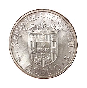 Moeda Antiga de Portugal 50 Escudos 1968 - Pedro Alvares Cabral