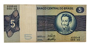 Cédula Antiga do Brasil 5 Cruzeiros 1970