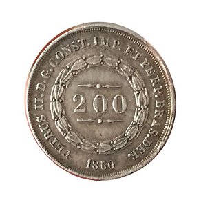 Moeda Antiga do Brasil 200 Réis 1862